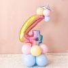 1 SET Rainbow Foil Number Balloons 0-9 Birthday Party Anniversary Decor Globo Kids figure Air Ball Supplies