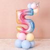 1 SET Rainbow Foil Number Balloons 0-9 Birthday Party Anniversary Decor Globo Kids figure Air Ball Supplies