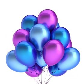 10pcs 12 inch Glossy Pearl Latex Balloons Birthday Party Wedding Colorful Inflatable Decor Ballon Kids Toys Air Balls (Color: blue pruple)