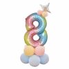 1 SET Rainbow Aluminium Foil Number Balloons 0-9 Birthday Party Anniversary Party Decor Globo Kids figure Air Ball Supplies