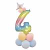 1 SET Rainbow Aluminium Foil Number Balloons 0-9 Birthday Party Anniversary Party Decor Globo Kids figure Air Ball Supplies