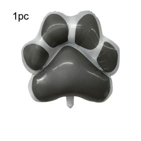 1PCS Puppy Paw Balloons Dog Paws Prints Balloons Cat Birthday Party Decorations Helium Balon 1ST Baby Shower (Color: Grey)