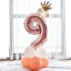 Aluminium Foil Number Balloons 0-9 Birthday Party Anniversary Decor Globo Kids figure Air Ball Supplies