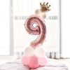 Aluminium Foil Number Balloons 0-9 Birthday Party Anniversary Decor Globo Kids figure Air Ball Supplies