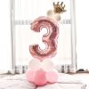 Aluminium Foil Number Balloons 0-9 Birthday Party Anniversary Decor Globo Kids figure Air Ball Supplies