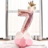 Aluminium Foil Number Balloons 0-9 Birthday Party Anniversary Decor Globo Kids figure Air Ball Supplies