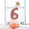 Aluminium Foil Number Balloons 0-9 Birthday Party Anniversary Decor Globo Kids figure Air Ball Supplies