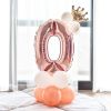 Aluminium Foil Number Balloons 0-9 Birthday Party Anniversary Decor Globo Kids figure Air Ball Supplies