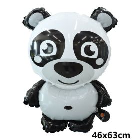 1pc Tiger Lion Leopard Walking Animal Foil Balloon For Jungle Safari Birthday Party Decorations Kids Gift Toy Helium Air Globos (Color: panda)