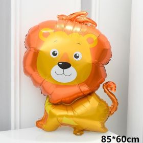 1pc Tiger Lion Leopard Walking Animal Foil Balloon For Jungle Safari Birthday Party Decorations Kids Gift Toy Helium Air Globos (Color: LION2)