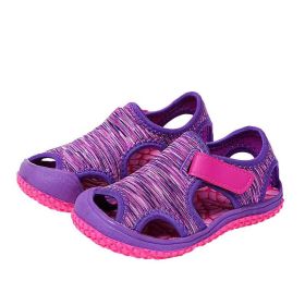 Summer Baby Boys Girls Sandals Childrens Aqua Sport Sandals Soft Non-slip Toddler Infant Shoes Kids Outdoor Beach Water Shoes (Size: 11.5, Color: purple)