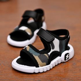 Boys Sandals Summer Kids Shoes Fashion Light Soft Flats Toddler Baby Girls Sandals Infant Casual Beach Children Shoes Outdoor (Size: 32 (insole 19cm), Color: BLACK)