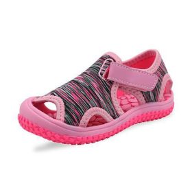 Summer Baby Boys Sandals Children Beach Sandals Soft Bottom Unisex Girls Non-slip Infant Shoes Kids Outdoor Anti-collision Shoes (Size: 6, Color: pink)