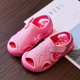 New Summer Children Beach Boys Sandals Kids Shoes Closed Toe Baby Sport Sandals for Girls Eu Size 21-32 (Size: 25-insole 16cm, Color: New Pink)