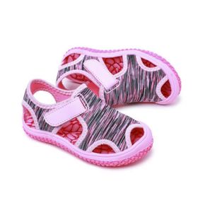 Kids Sandals for Girls Boys Summer Breathable Baby Children Beach Shoes Eu Size 21-32 (Size: 22-insole 14cm, Color: pink)