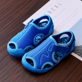 New Summer Children Beach Boys Sandals Kids Shoes Closed Toe Baby Sport Sandals for Girls Eu Size 21-32 (Size: 22-insole 14cm, Color: New Blue)