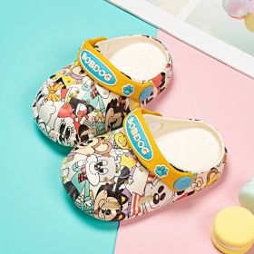 Summer baby shoes sandals boys girls beach shoes breathable soft fashion sports shoes high quality Cartoon kids shoes (Size: 27, Color: 8026beige)