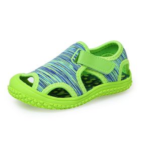 Kids Sandals for Girls Boys Summer Breathable Baby Children Beach Shoes Eu Size 21-32 (Size: 25-insole 16cm, Color: green)