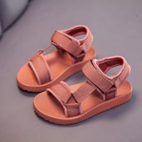 Boys Sandals Summer Kids Shoes Fashion Light Soft Flats Toddler Baby Girls Sandals Infant Casual Beach Children Shoes Outdoor (Size: 22-insole 14cm, Color: Brown)