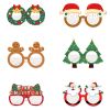 Christmas Decoration Photo Booth Props Frame For Kids Adult gift Santa Claus Elk Glasses Xmas Party Navidad Noel New Year decor