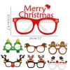 Christmas Decoration Photo Booth Props Frame For Kids Adult gift Santa Claus Elk Glasses Xmas Party Navidad Noel New Year decor