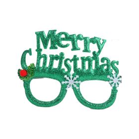 Christmas Decoration Photo Booth Props Frame For Kids Adult gift Santa Claus Elk Glasses Xmas Party Navidad Noel New Year decor (Color: 1pcs glasses B)