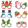 Christmas Decoration Photo Booth Props Frame For Kids Adult gift Santa Claus Elk Glasses Xmas Party Navidad Noel New Year decor