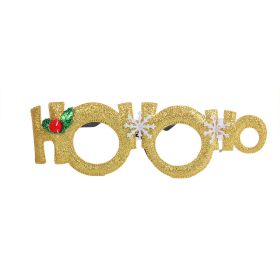 Christmas Decoration Photo Booth Props Frame For Kids Adult gift Santa Claus Elk Glasses Xmas Party Navidad Noel New Year decor (Color: 1pcs glasses F)