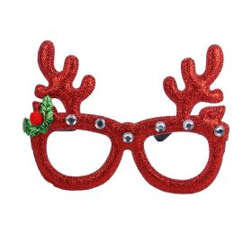 Christmas Decoration Photo Booth Props Frame For Kids Adult gift Santa Claus Elk Glasses Xmas Party Navidad Noel New Year decor (Color: 1pcs glasses C)