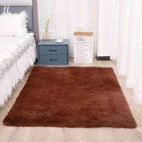 1pc, Soft Plush Area Rugs for Bedroom and Living Room - Fluffy and Fuzzy Shag Shaggy Carpet - Perfect for Kids, Girls, Boys (Size: 47.24*62.99inch, Color: coffee)