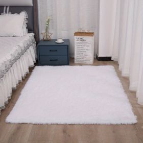 1pc, Soft Plush Area Rugs for Bedroom and Living Room - Fluffy and Fuzzy Shag Shaggy Carpet - Perfect for Kids, Girls, Boys (Size: 47.24*62.99inch, Color: Pure White)