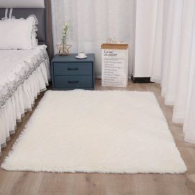 1pc, Soft Plush Area Rugs for Bedroom and Living Room - Fluffy and Fuzzy Shag Shaggy Carpet - Perfect for Kids, Girls, Boys (Size: 47.24*62.99inch, Color: Beige White)