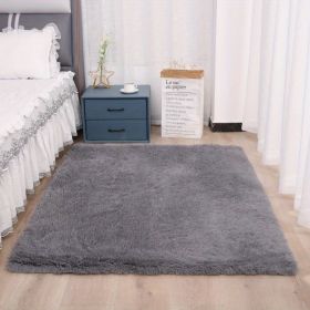 1pc, Soft Plush Area Rugs for Bedroom and Living Room - Fluffy and Fuzzy Shag Shaggy Carpet - Perfect for Kids, Girls, Boys (Size: 47.24*62.99inch, Color: Grey)