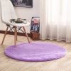 Round Rug for Bedroom, Fluffy Round Circle Rug for Kids Room