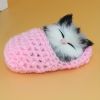 Kawaii Simulation Sleeping Kittens Kawaii Plush Cat Doll Toy For Kids Birthday Gift