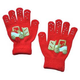 Warmom Children Gloves Winter Baby Boys Girls Warm Gloves Infant Baby Mittens Children Toddler Kids Full Finger Mittens (Color: Red)