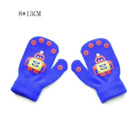 Warmom Children Gloves Winter Baby Boys Girls Warm Gloves Infant Baby Mittens Children Toddler Kids Full Finger Mittens (Color: 1813blue)