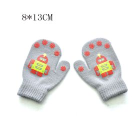 Warmom Children Gloves Winter Baby Boys Girls Warm Gloves Infant Baby Mittens Children Toddler Kids Full Finger Mittens (Color: 1813gray)