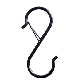 10 /100pcs Metal Hanging Hooks S Shaped Hanger Hook Hanging Heavy Duty Hooks Clasp For Kitchen Pot Shelf Home Bathroom Storage (Size: 10PCS, Color: BLACK)