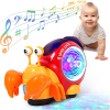 Crawling Snail Baby Toy; Walking Tummy Time Snail Toy For Babies Dancing Early Learning Educational Toys; Interactive Musical Light Up Crawling Toys M