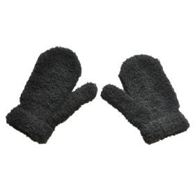 Warm Plush Thick Warm Baby Gloves Winter Plus Velvet Mittens Children Kid Coral Fleece Full Finger Gloves For 1-4Y Kids Gloves (Ships From: China, Color: A Style 1)