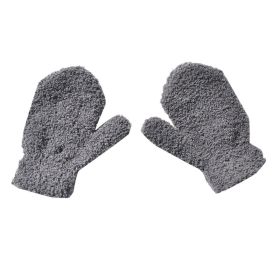 Warm Plush Thick Warm Baby Gloves Winter Plus Velvet Mittens Children Kid Coral Fleece Full Finger Gloves For 1-4Y Kids Gloves (Ships From: China, Color: E Style 5)