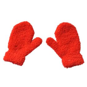 Warm Plush Thick Warm Baby Gloves Winter Plus Velvet Mittens Children Kid Coral Fleece Full Finger Gloves For 1-4Y Kids Gloves (Ships From: China, Color: C Style 3)