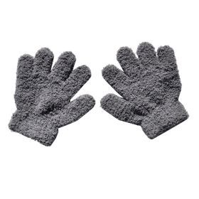 Warm Plush Thick Warm Baby Gloves Winter Plus Velvet Mittens Children Kid Coral Fleece Full Finger Gloves For 1-4Y Kids Gloves (Ships From: China, Color: M Style 12)