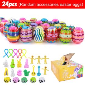 2023 Easter Eggs Happy Easter Decorations Plastic Easter Eggs Candies Chocolate Gift Boxes Colorful Egg DIY Craft for Kids Gift (Ships From: CN, Color: 24pcs)