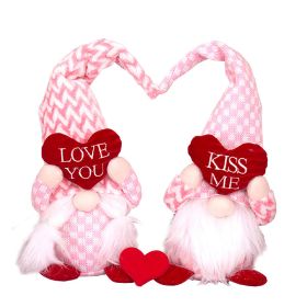 Valentines Day Gift Gnome Faceless Gnome Doll Plush Elf Doll Decor Stuffed Ornament Wedding Table Decor Kids Toy Home Room Decor (Ships From: CN, Color: 2pcs A)