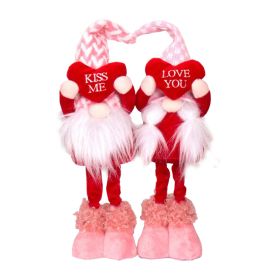 Valentines Day Gift Gnome Faceless Gnome Doll Plush Elf Doll Decor Stuffed Ornament Wedding Table Decor Kids Toy Home Room Decor (Ships From: CN, Color: 2pcs B)