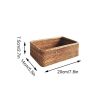 3pcs Hand-Woven Rattan Wicker Basket Fruit Tea Snack Bread Basket Cosmetic Rectangular Storage Box Household Kitchen Room Supply