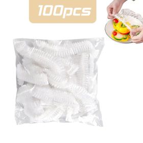 100-300pcs Disposable Food Cover Bag Plastic Wrap Elastic Food Lids Storage Kitchen Organizer Fresh Bag Fruit Bowls Caps Packing (Quantity: 100PCS)