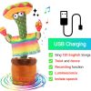 Bluetooth Dancing Cactus 60/120 Songs Speaker Talking Usb Chargeable Voice Repeat Plush Cactus Toy Dance Stuffed Toy Baby Girls